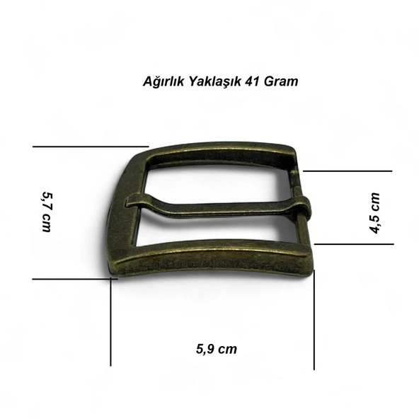 Kemer Tokası 4,5 cm Antik 1 Adet  (Leathercraft, Deri Hobi) - 3