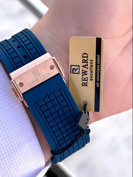 Reward Silikon Kordon İç Fonksiyonlar Aktif 3 Atm Suya Dayanıklı Erkek Kol Saati VS.BLKT.0507 - Resim 5