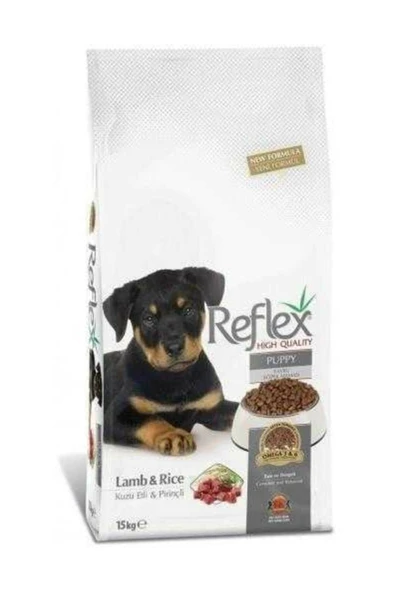 Reflex Kuzu Etli ve Pirinçli Yavru Köpek Maması 15KG ürün görseli 1