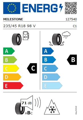 Milestone 235/45 R18 98V Reinf. Car. Winter Kış Lastiği 2024 Üretim - Resim 3