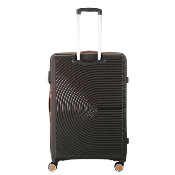 MÇS 3lü Set Kırılmaz Silikon Seyahat Valizi Bavulu V374 Kahve/Şamp - 7