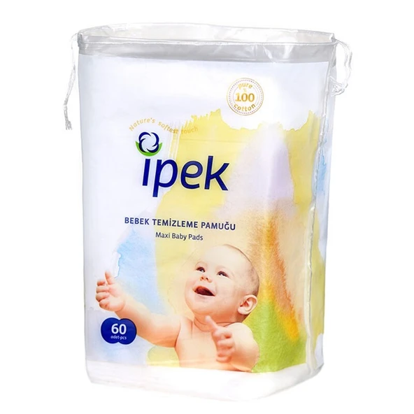 İpek Bebek Temizleme Pamuğu 60 Lı