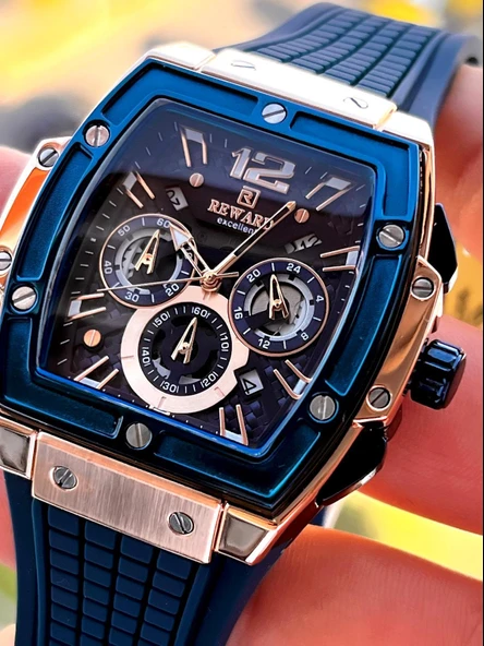 Reward Silikon Kordon İç Fonksiyonlar Aktif 3 Atm Suya Dayanıklı Erkek Kol Saati VS.BLKT.0507 - Resim 4