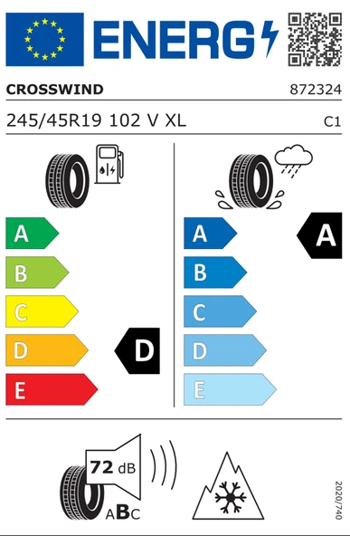CROSSWIND GRIP PEAK WINTER 245/45R19 102V XL 2025 KIŞ LASTİĞİ - Resim 2