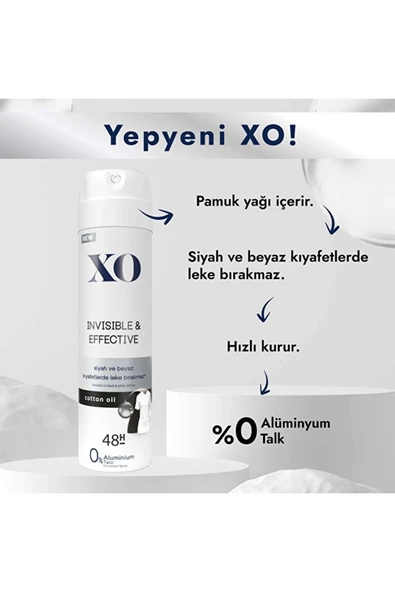 XO Deo 150ml Women Invisible & Effective (2 Lİ SET) - Resim 4