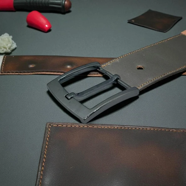 Kemer Tokası 4,5 cm Siyah Nikel 1 Adet  (Leathercraft, Deri Hobi)