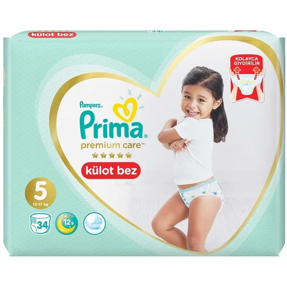 Prima Premium Care Külot Bebek Bezi Beden:5 (12-17Kg) 136 Adet Süper Ekonomik Fırsat Pk - Resim 2
