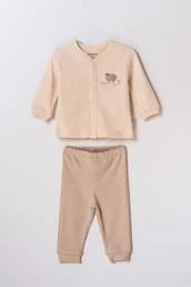 Bebek Alt Üst Takım %100 Organik Pamuk , Bebek - Yenidoğan- csy8186 - 2