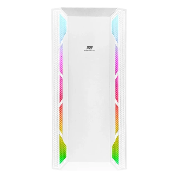 PowerBoost VK-G3701W USB 3.2 ARGB ATX Mid Tower Beyaz Kasa - Resim 2