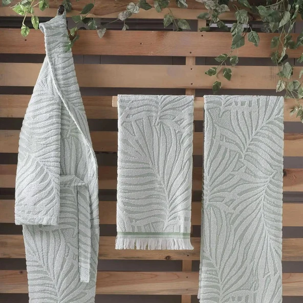 Sarev Palmyra Havlu Yeşil 80X160 - Resim 3