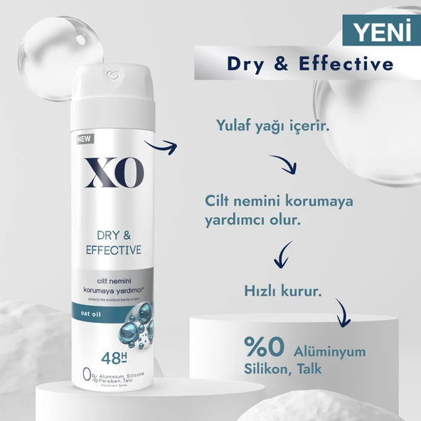 Xo Deo Woman Dry&Effective 150 ml x 2 Adet - Resim 2