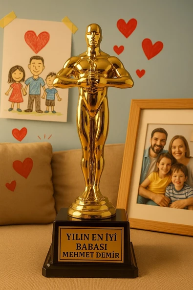 Sevgiliye Eşe En İyi Babaya Sevdiklerinize Hediye İsime Kişiye Özel Ödül Biblo Yılın En İyi Babası - 2