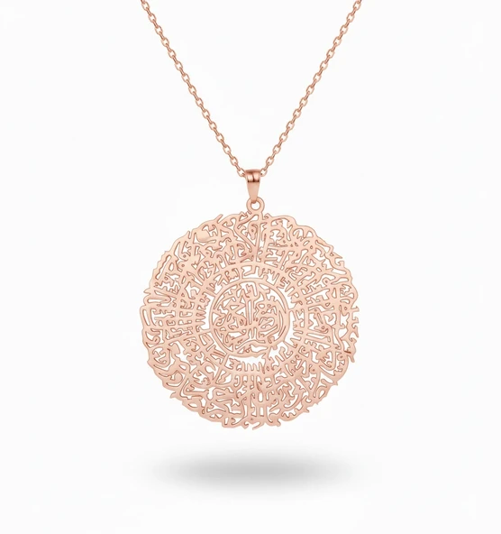 İnşirah Suresi Gümüş Kolye - Rose ürün görseli 1