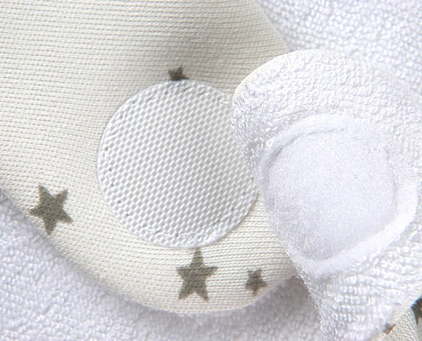 Yenidoğan Fular Yıldızlı Önlük Gri - 5