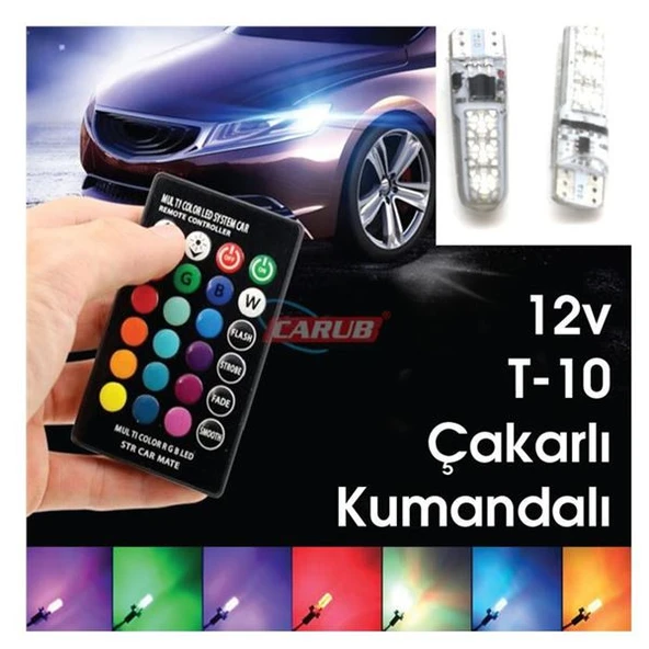 Carub İç Aydınlatma 12V Çakarlı Kumandalı Yeni Nesil - 1