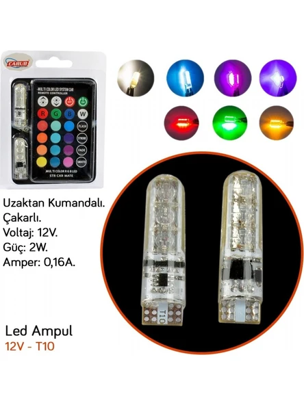 Carub İç Aydınlatma 12V Çakarlı Kumandalı Yeni Nesil - 2