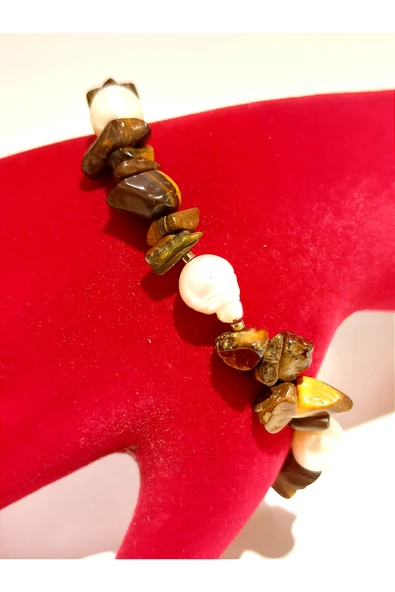 Monalisa Home  Lüks Gösterişli Renkli Doğal Taş Bileklik ürün görseli 1