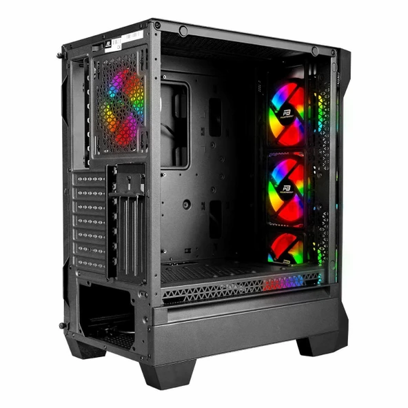 PowerBoost VK-Z002B USB 3.2 ARGB eATX Mid Tower Siyah Kasa - Resim 6