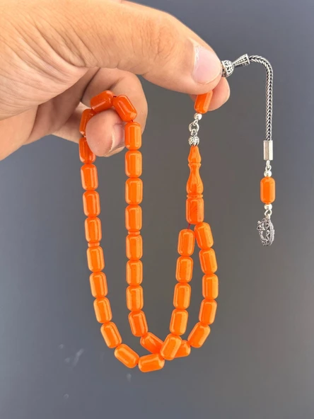 MURİ TESBİH 4,4 GR 925 AYAR GÜMÜŞ PÜSKÜL BEKİR ENSARİ KATALİN KAPSÜL KESİM 7X11 - 4