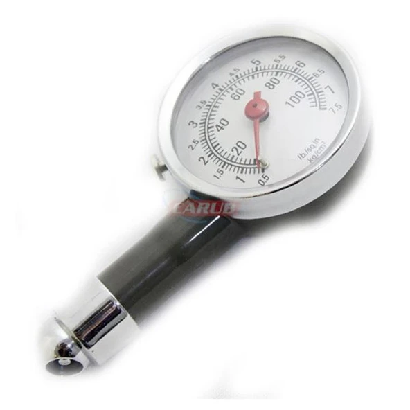 Carub Lastik Hava Ölçer Metal Gövde İbreli Analog - Resim 2