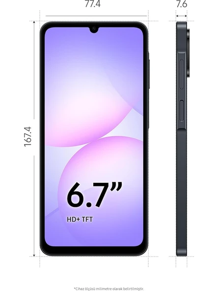 Samsung A07 Siyah 128GB ( Samsung Türkiye Garantili ) - Resim 2