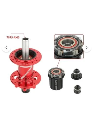 BİKE SKY  HASSN'S PRO 7 32H Kırmızı  Ön-Arka Jant Göbek Takımı, Göbek Seti - 7