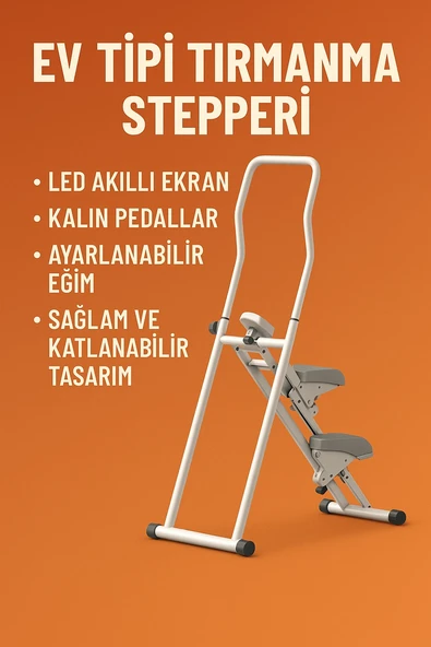 Katlanabilir Dikey Tırmanma Aleti – Yeni Versiyon Beyaz Renk Egzersiz Cihazı - 3