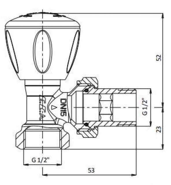 Eca 1/2 Rv3 Köşe Radyatör Valfi  602120641 - 2