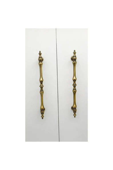 Şehzade Antik Sarı Mobilya Dolap Mutfak Çekmece Kulpu 96 Mm (9,6 Cm) 2 Adet - Resim 3