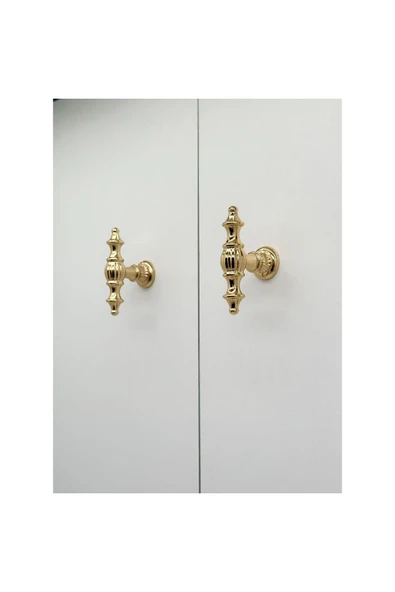 Şehzade Altın Mobilya Dolap Mutfak Çekmece Kulpu Düğme 2 Adet - 3
