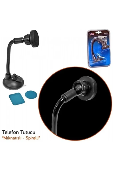 Carub Telefon Tutucu Vantuzlu Spralli Mıknatıslı - 1