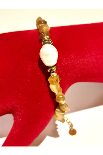 Monalisa Home  Lüks Gösterişli Renkli Doğal Taş Bileklik ürün görseli 1