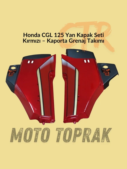Honda CGL 125 Yan Kapak Seti Kırmızı – Kaporta Grenaj Takımı ürün görseli 1