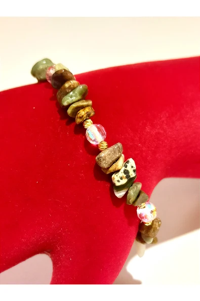 Monalisa Home  Lüks Gösterişli Renkli Doğal Taş Bileklik ürün görseli 1
