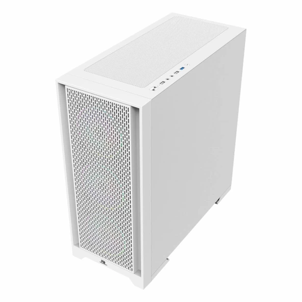 PowerBoost PB-P1601BW USB 3.2 ARGB eATX Mid Tower Beyaz Kasa - Resim 2