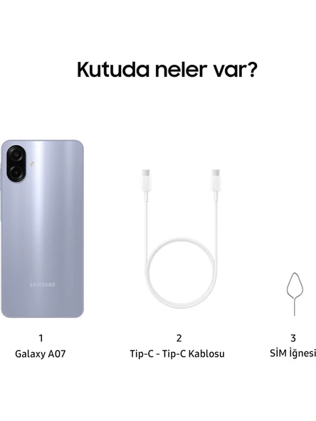 Samsung A07 Açık Mor 128GB ( Samsung Türkiye Garantili ) - 3