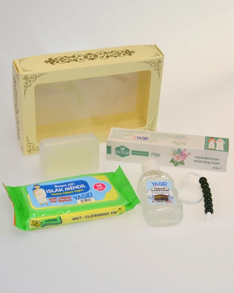 Mini İhram Seti – Hac ve Umre İçin Kokusuz Hediye Seti, Tavaf Tesbihli Özel Kutulu - 2