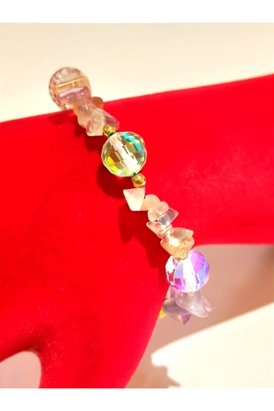 Monalisa Home  Lüks Gösterişli Renkli Doğal Taş Bileklik ürün görseli