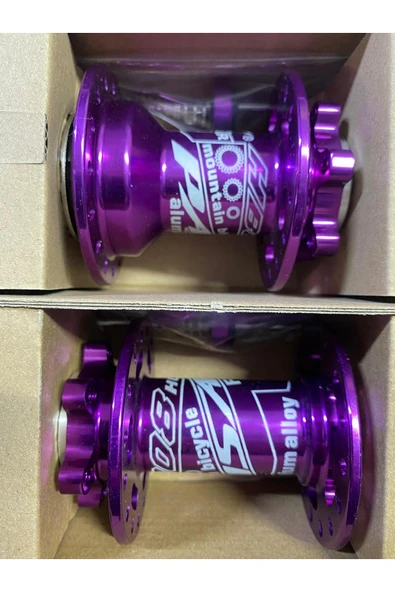 BİKE SKY BİSİKLET ÖN ARKA GÖBEK SETİ PASAK 32 DELİK HUB SESLİ MOR ürün görseli 1