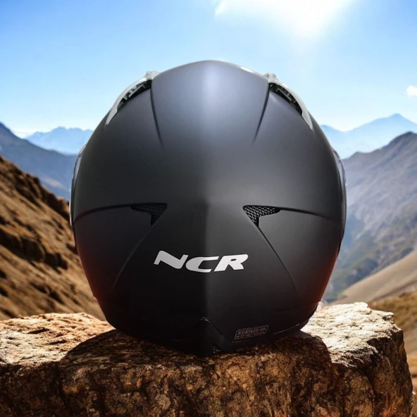 NCR-158 ÇENE AÇILIR GÖZLÜKLÜ E-CE BELGELİ KASK MAT SİYAH - 6