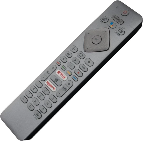 philips ile uyumlu Model 50PUS7304/62 Mikrofonlu Smart TV Kumanda-Gri - Resim 4