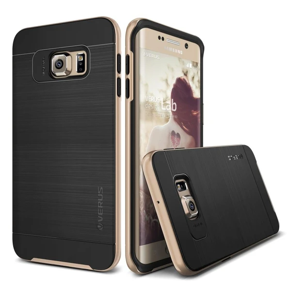 VRS Galaxy S6 Edge Plus ile Uyumlu High Pro Shield Kılıf Gold - 1