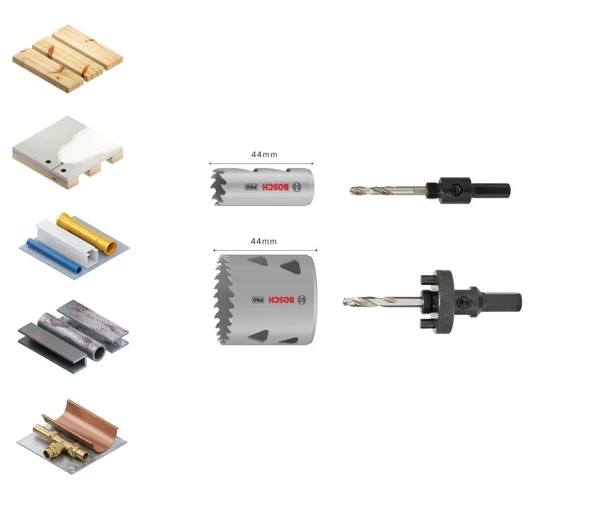 BOSCH 12 Parça HSS-Bimetal Panç Seti Ahşap ve Metal için - Resim 3