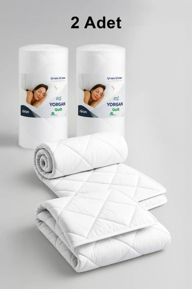 Niron Tek Kişilik Yorgan 2 Adet 155x215 cm  – Mikrofiber Kumaş, 200 g/m² Silikon Elyaf Dolgu