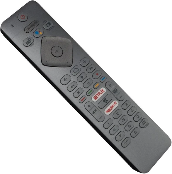philips ile uyumlu Model 70PUS7304/12 Mikrofonlu Smart TV Kumanda-Gri - Resim 3