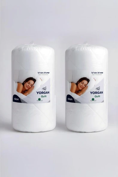 Niron Çift Kişilik Yorgan 2 Adet 195x215 – Mikrofiber Kumaş, 200 g/m² Silikon Elyaf Dolgu - Resim 6
