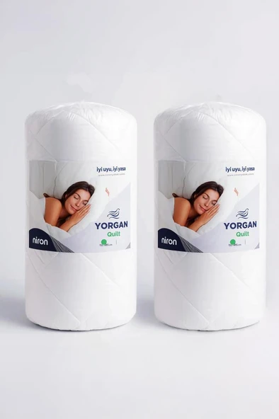 Niron Tek Kişilik Yorgan 2 Adet 155x215 cm  – Mikrofiber Kumaş, 200 g/m² Silikon Elyaf Dolgu - 6