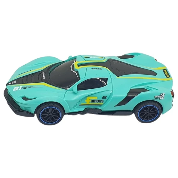 Sürtmeli Drift Arabalar 15 cm - D400-52 - Turkuaz - Resim 3