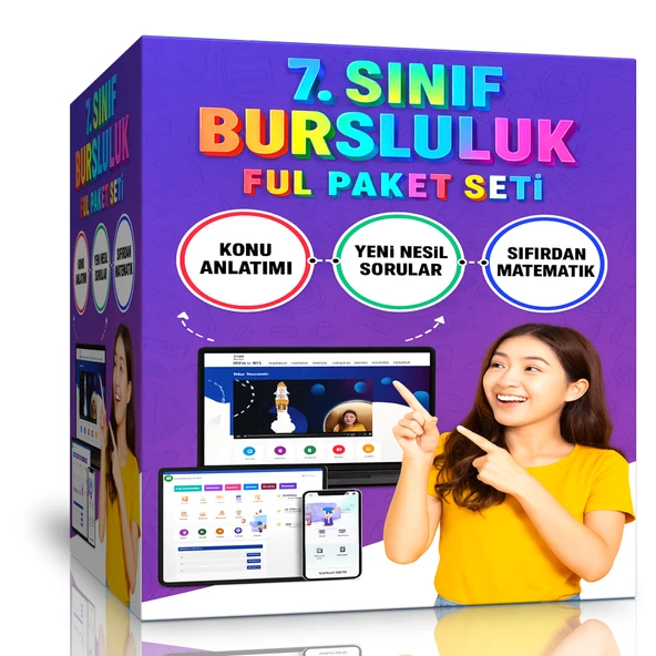 7. Sınıf Bursluluk Hazırlık Eğitim Seti (Online Ful Eğitim) ürün görseli 1