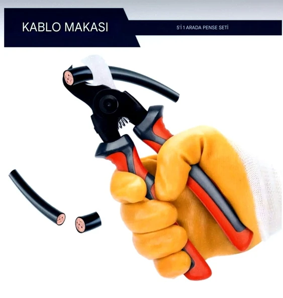 Çok Amaçlı Pense 8 inç 5 1 Pense Aracı Set - 5